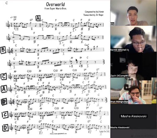 Breaking down a video game music score in a live class